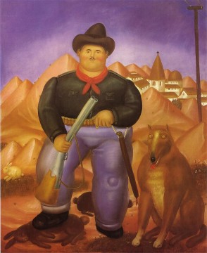 Fernando Botero Painting - The Hunter Fernando Botero